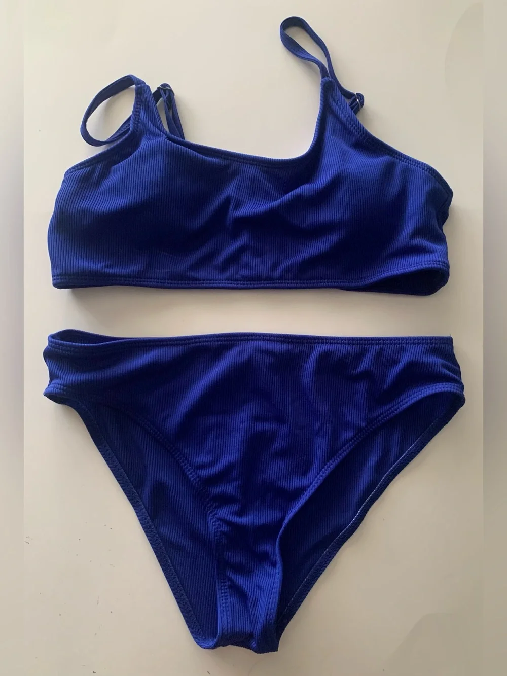 NEW SHEIN Teen Girls Blue Textured Bikini Size 160 (13-14 yrs)